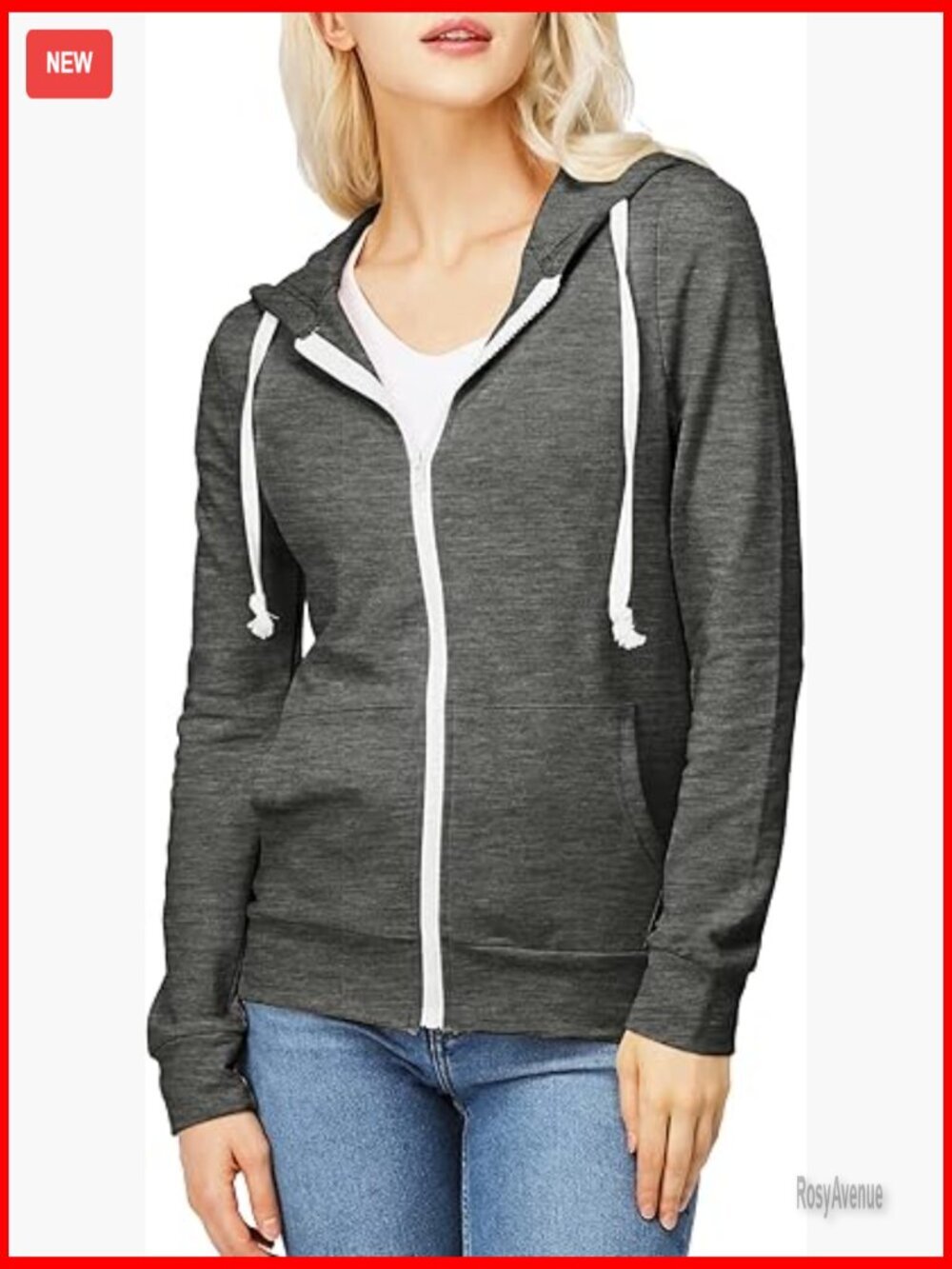 Casual Regular Fit Hoodie Long Sleeve Lightweight Zip Up